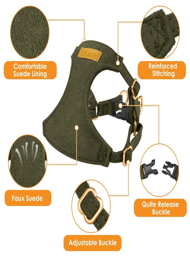 Lukovee No Pull Small Dog Harness with Leash - Lightweight Soft Puppy Vest Harnesses, Adjustable Pet Harnesses for Puppy Small Dogs (Green, XXS) - Image 3